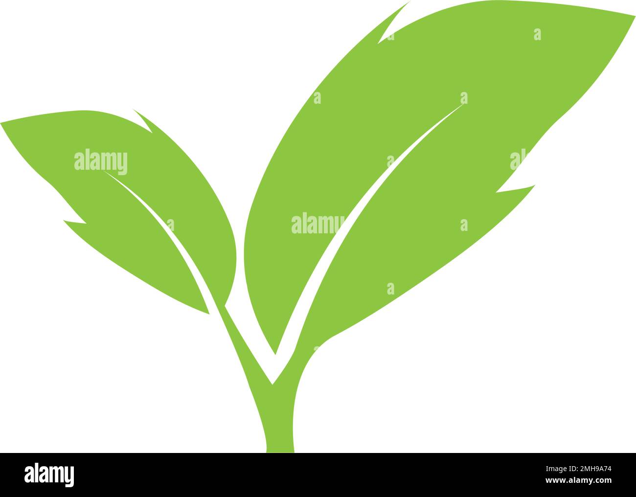 leaf logo icon vektor illustration design Stock Vector Image & Art - Alamy
