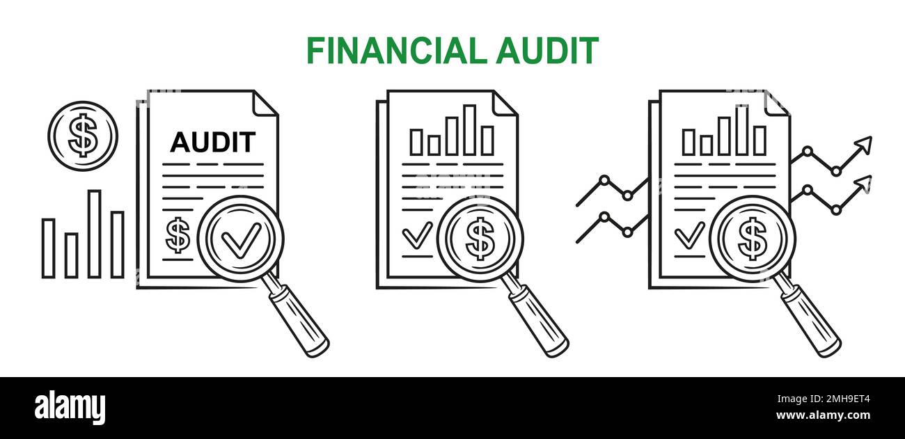 Accounting report line icon. Audit sign. Check finance symbol