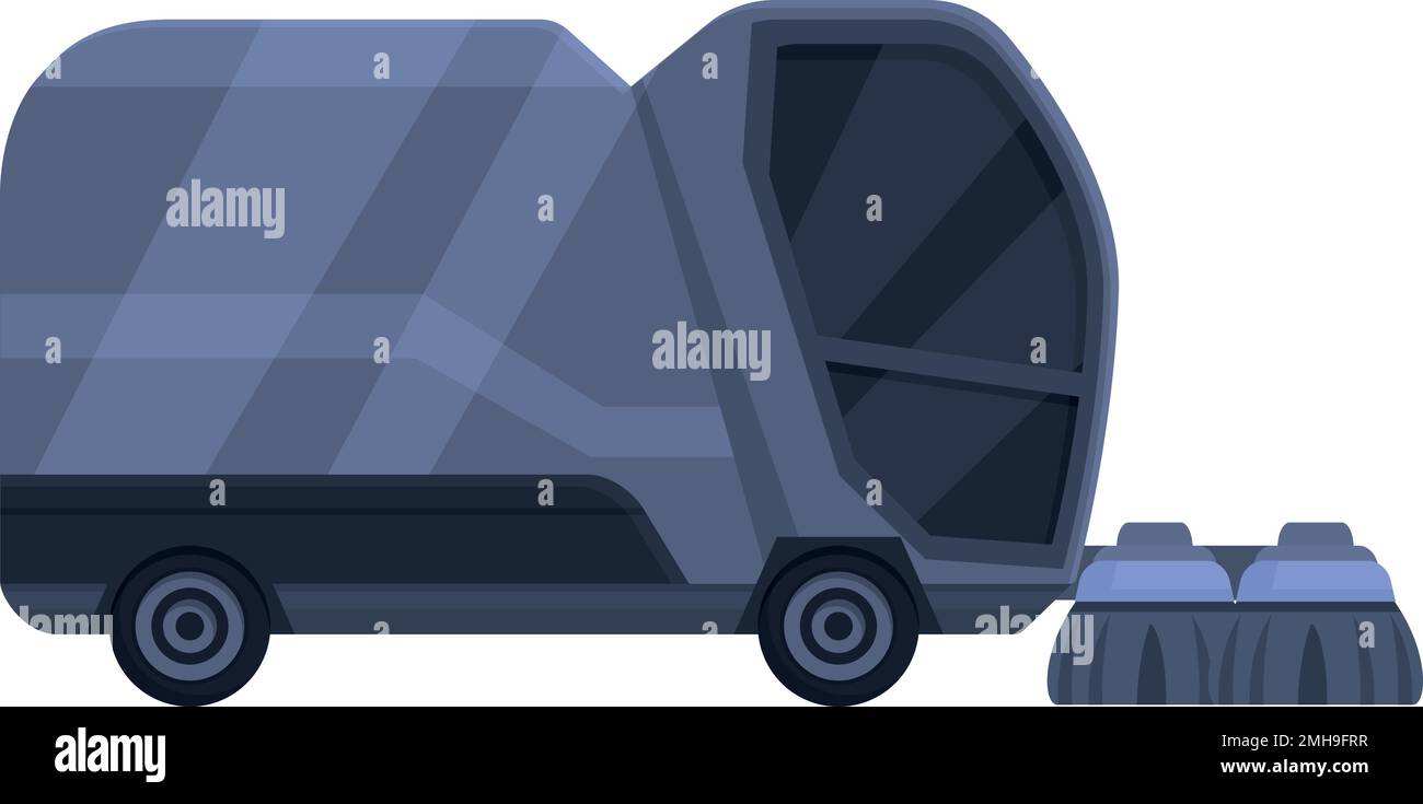 Floor sweeper icon cartoon vector. Street truck. Company side Stock ...