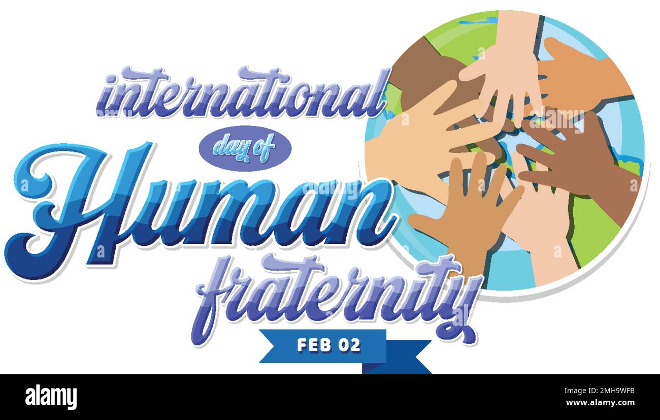 International day of human fraternity illustration Stock Vector Image