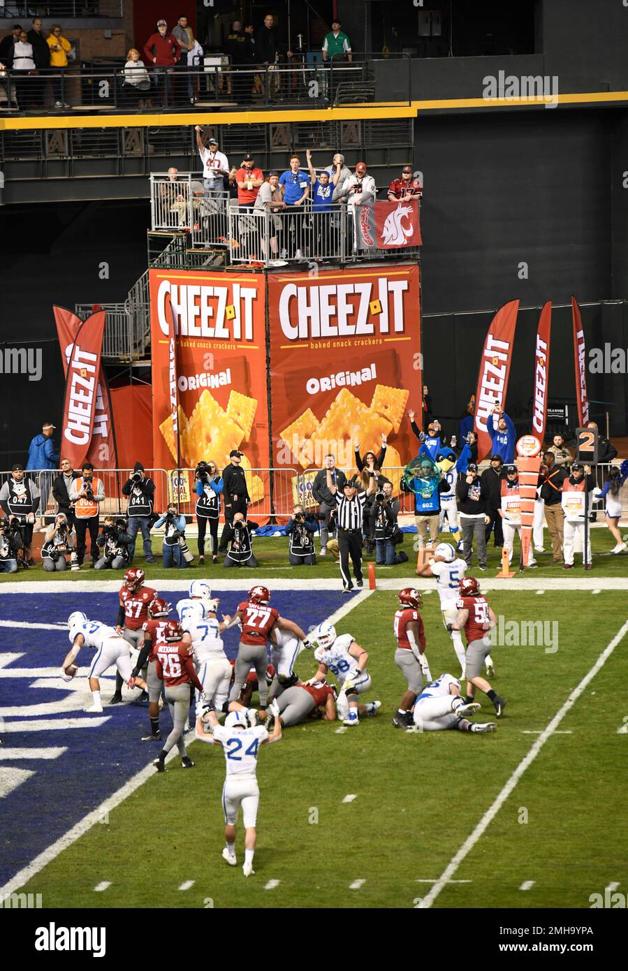 IMAGE DISTRIBUTED FOR CHEEZIT Twitter contest winners in the twostory CheezIt Box Seats