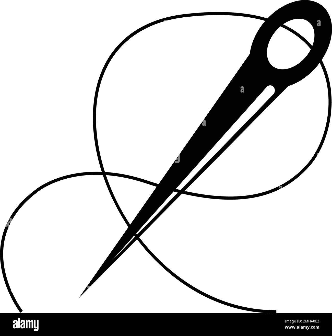sewing needle logo illustration design Stock Vector Image & Art Alamy