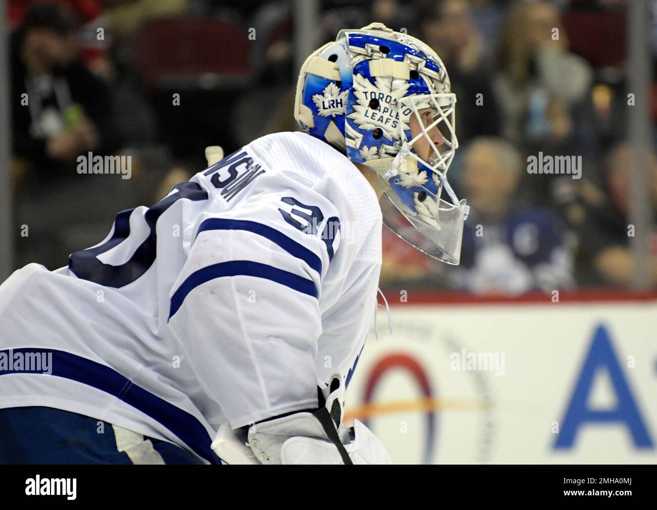 Toronto Maple Leafs Goaltender Michael Hutchinson 30 Protects The Net toronto-maple-leafs-goaltender-michael-hutchinson-30-protects-the-net