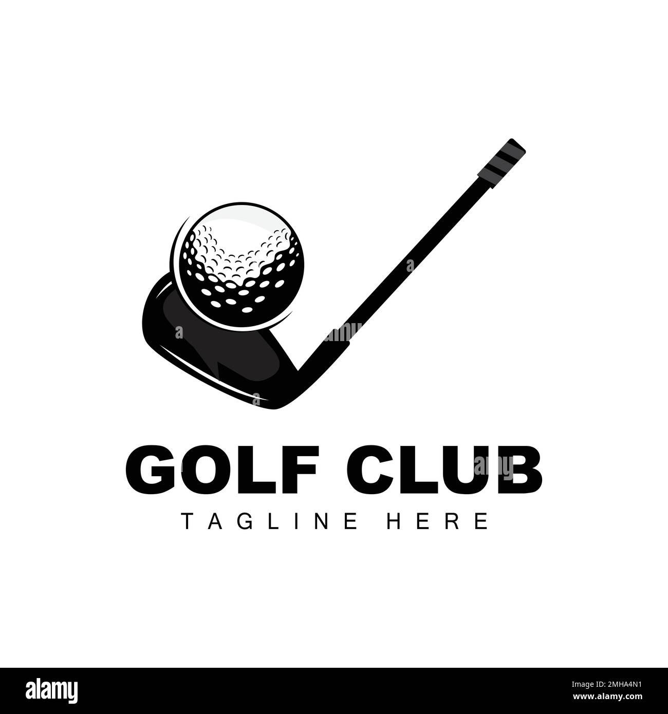 vector icon logo golf ball, stick, and golfing. Outdoor Games, retro