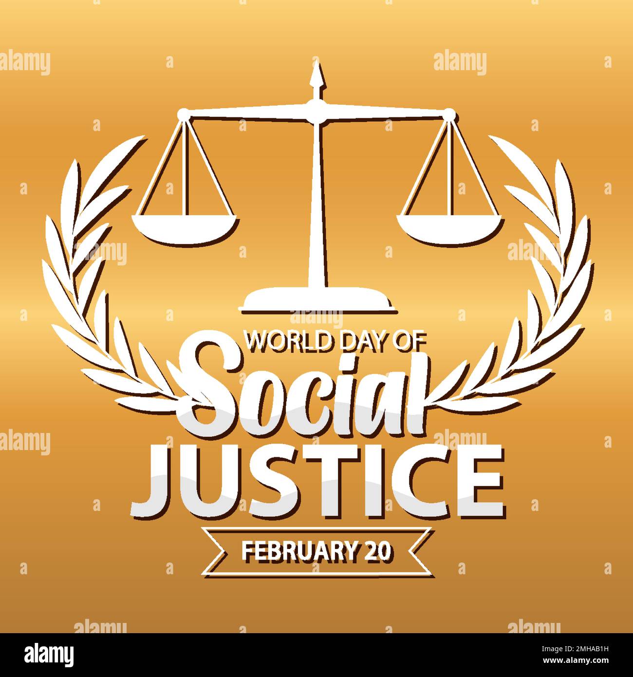 World day of social justice banner illustration Stock Vector Image ...