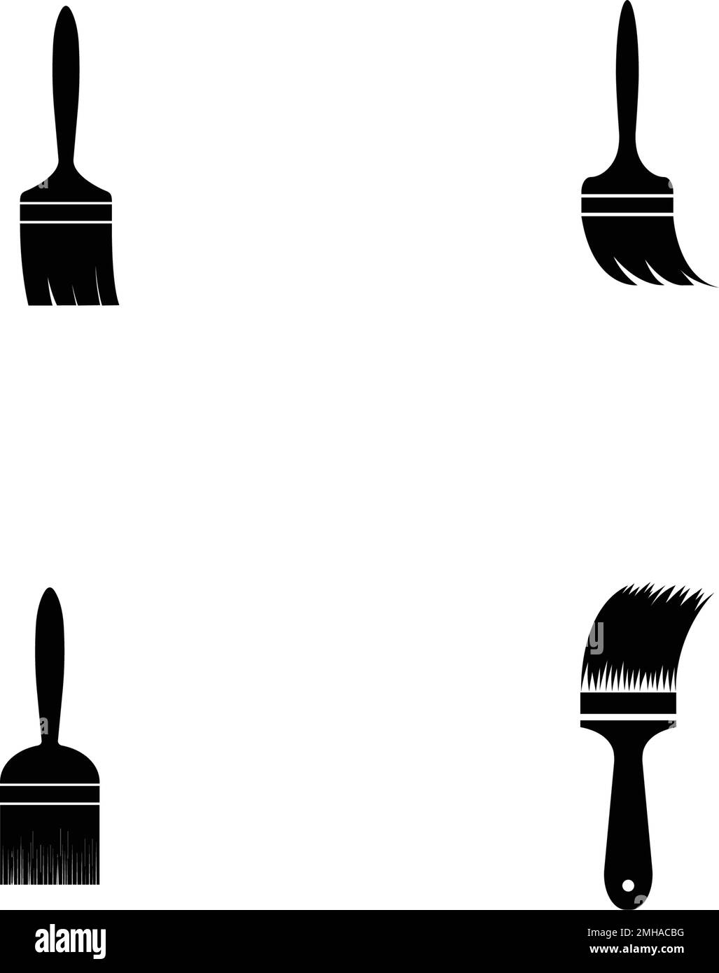 brush tool logo illustration design Stock Vector