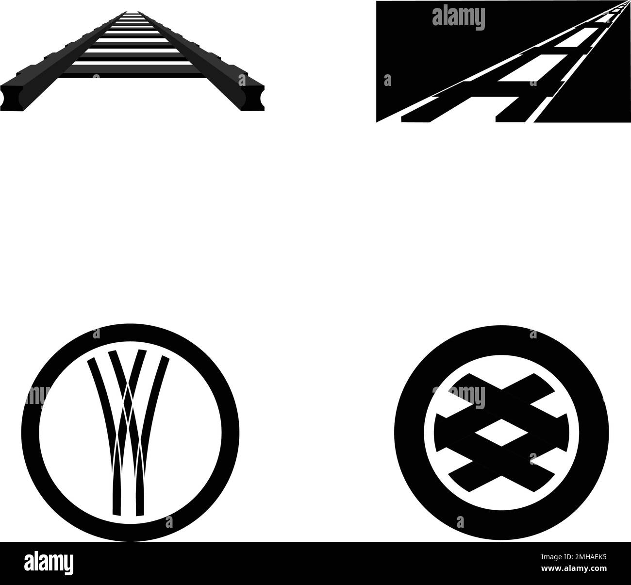 black rail logo illustration design Stock Vector