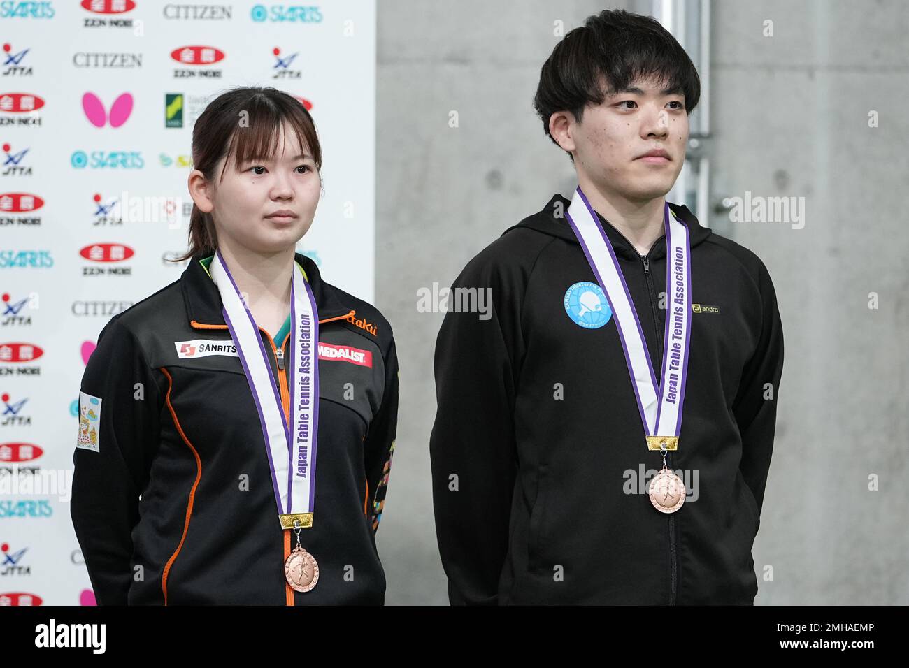 Tokyo, Japan. 26th Jan, 2023. Shodai Sakane Maki Shiomi Table Tennis