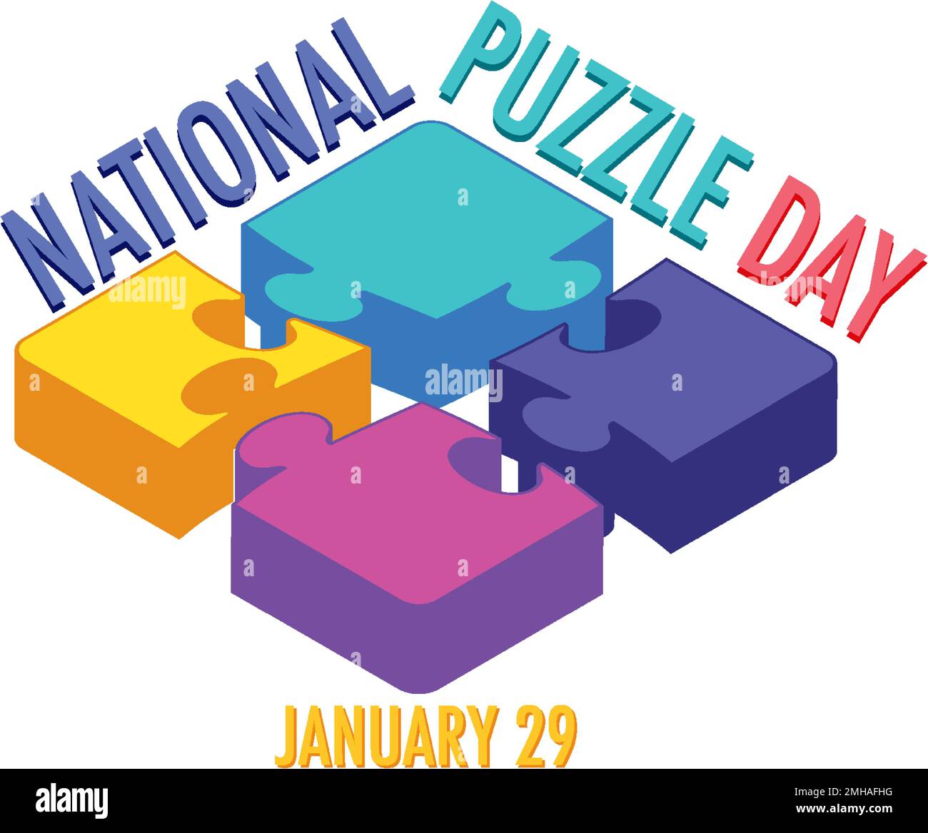 National Puzzle Day Banner illustration Stock Vector Image & Art Alamy