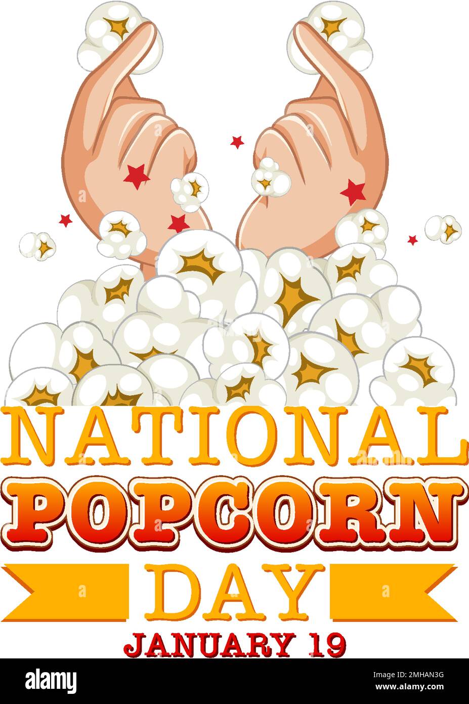 National Popcorn Day Logo Banner illustration Stock Vector Image & Art