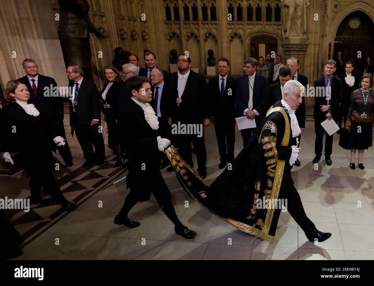Britain's Speaker of The House of Commons Sir Lindsay Hoyle walks ...