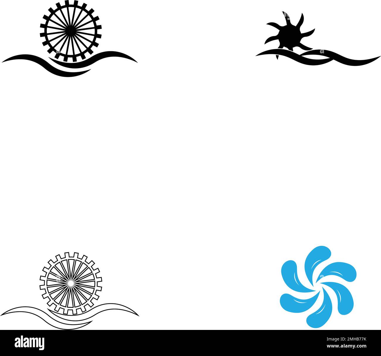 water wheel logo vektor template Stock Vector Image & Art Alamy