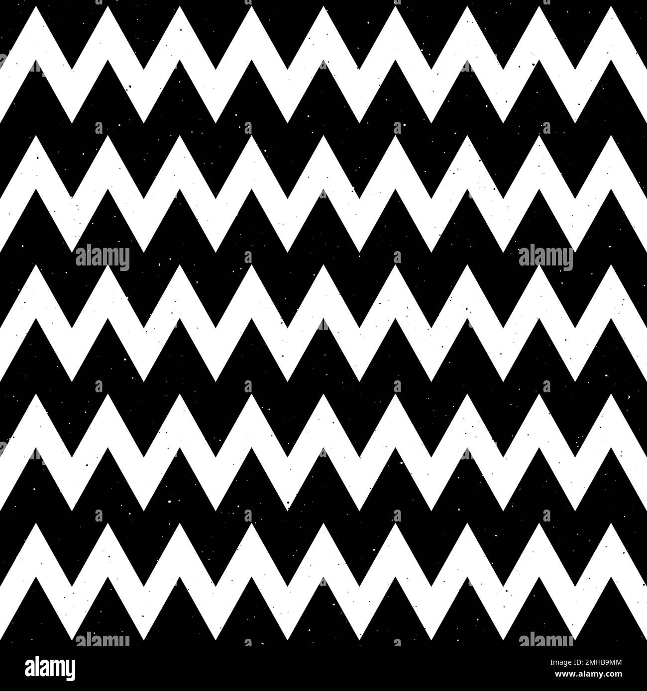 Grunge zigzag seamless pattern. Black and White chevron fabric texture. Abstract zig zag background. Repeating vector Stock Vector