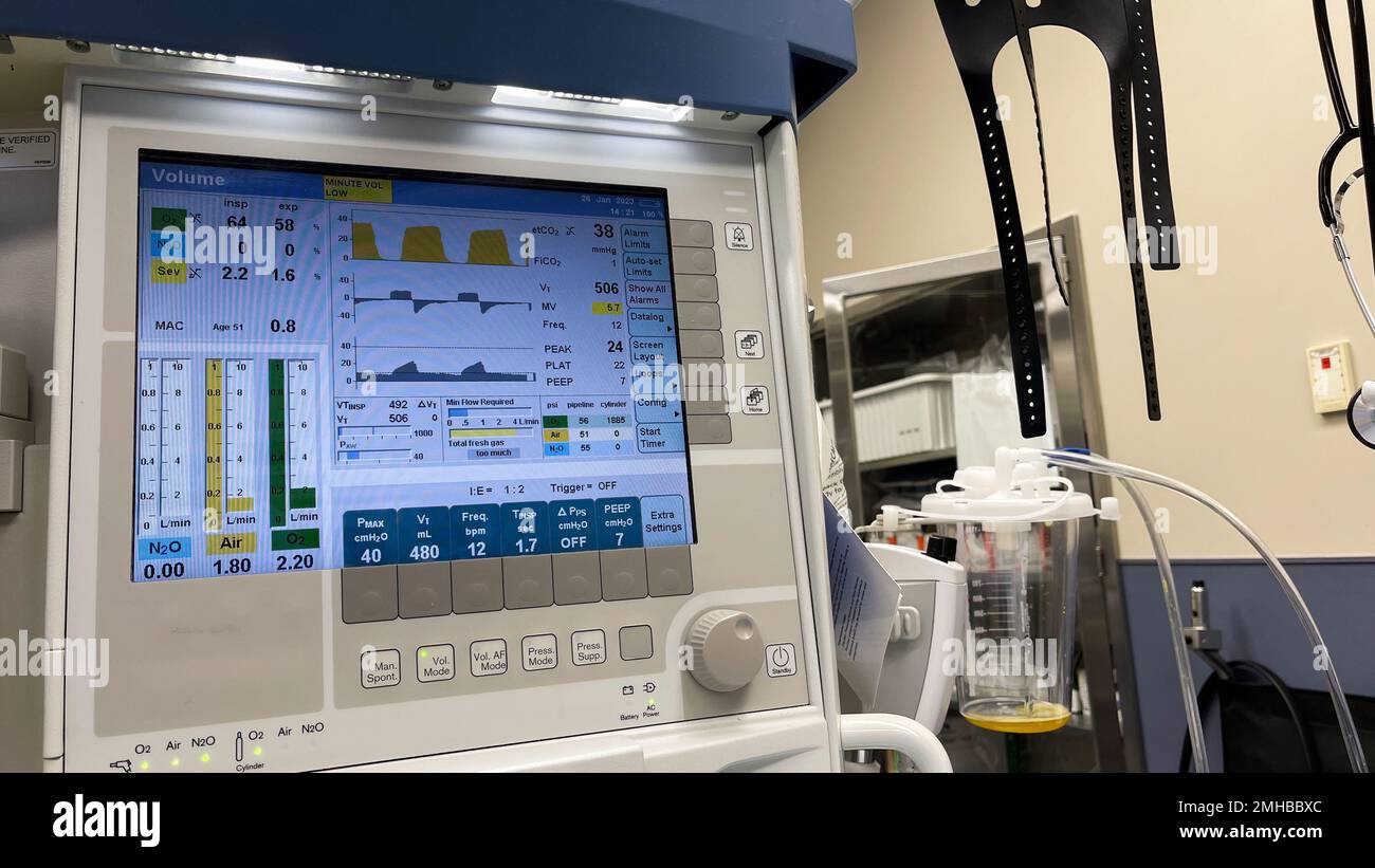 Hospital Monitors anesthesia machine blood pressure oxygen level heart