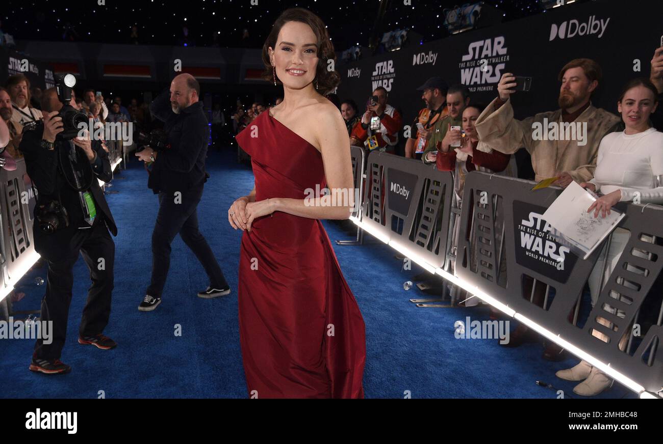 Daisy Ridley arrives at the world premiere of 