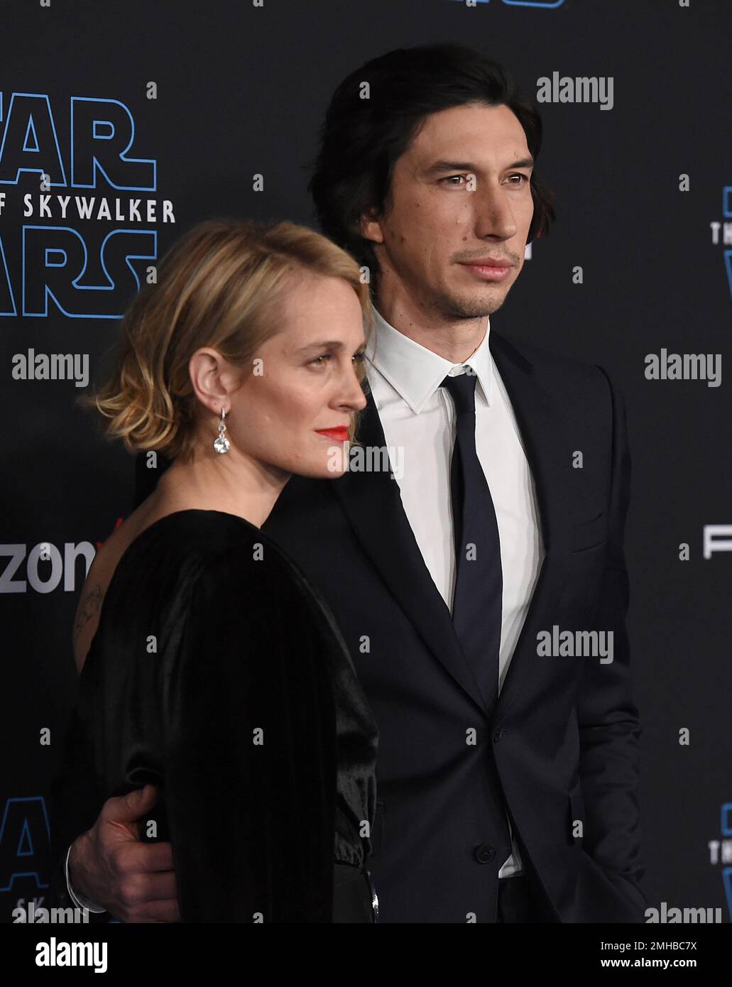 Adam Driver, right, and Joanne Tucker arrive at the world premiere of