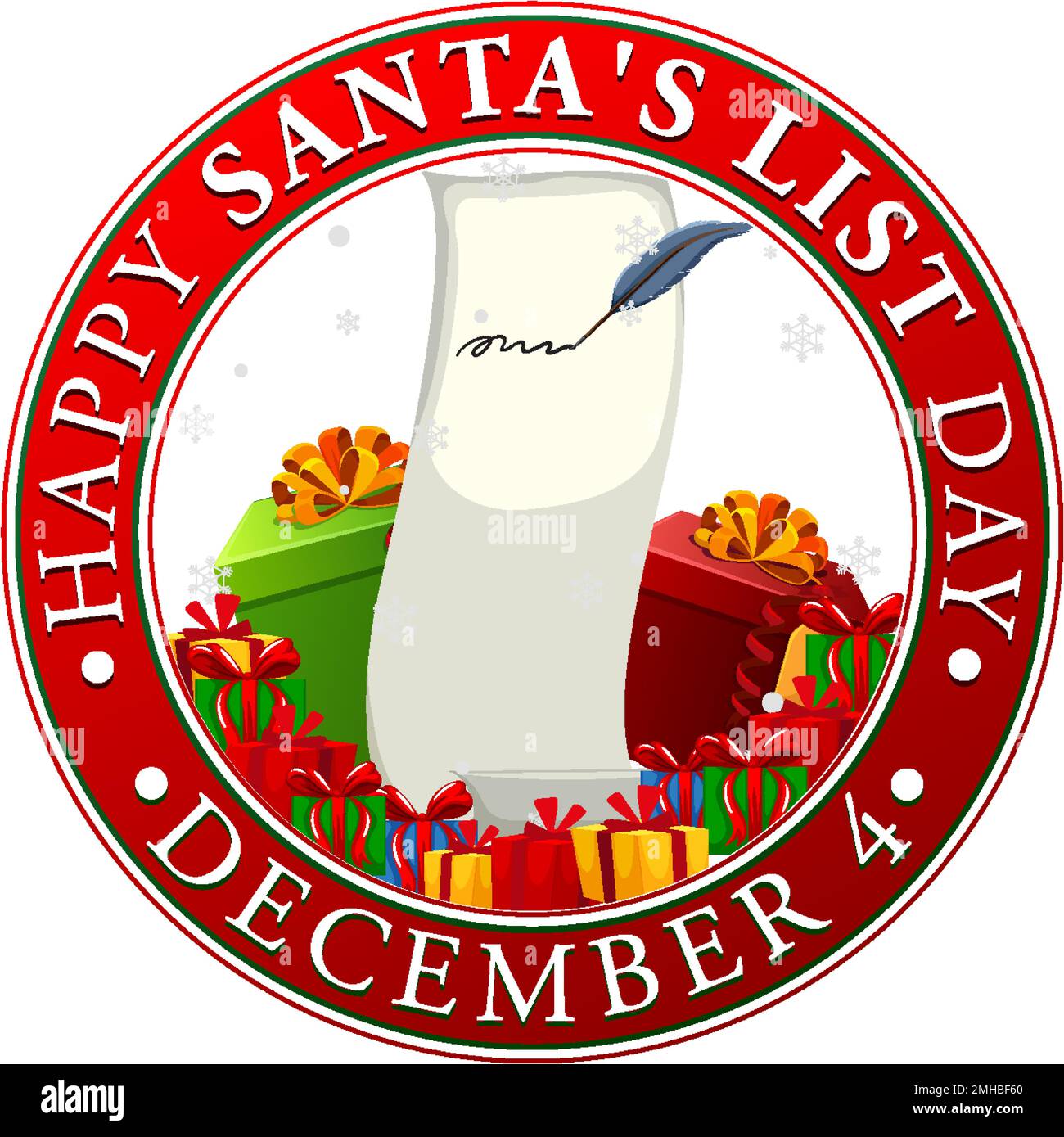 Happy Santa's List Day banner design illustration Stock Vector Image ...