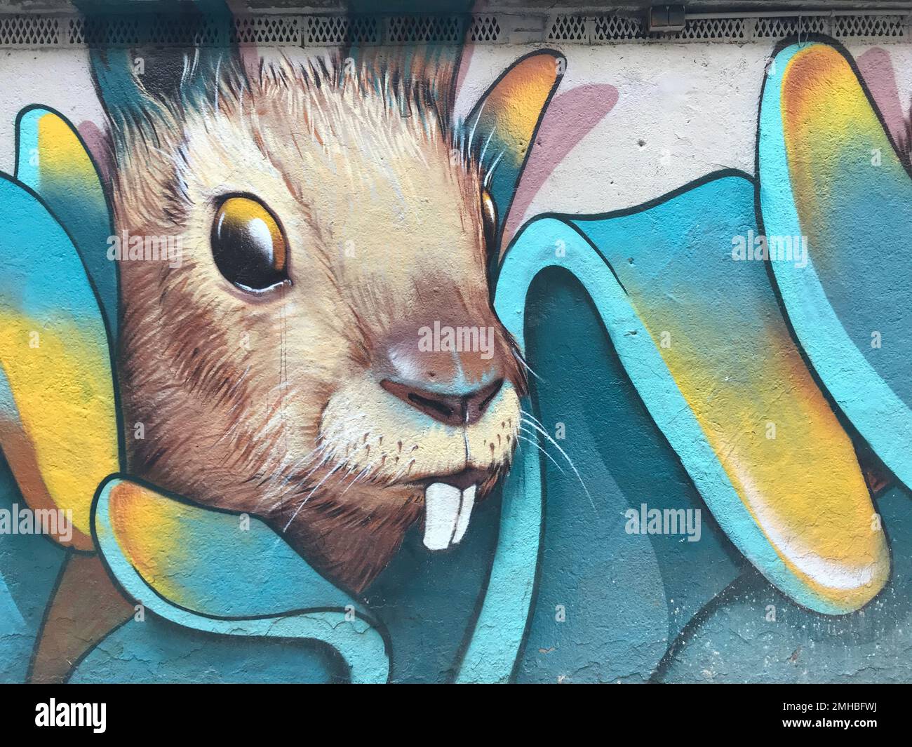 Brown Rabbit Painting Stock Photo Alamy
