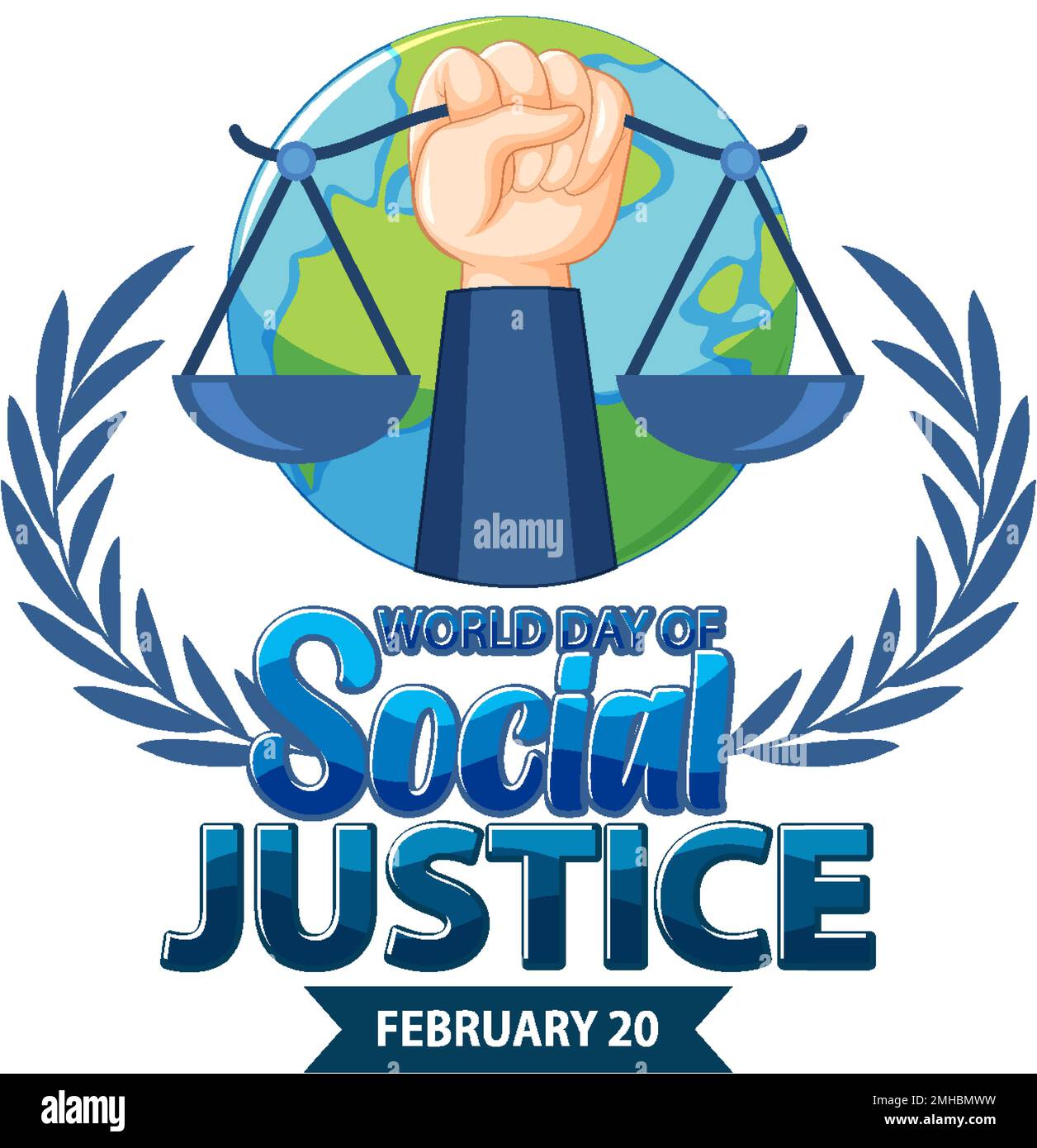 World day of social justice banner illustration Stock Vector Image ...