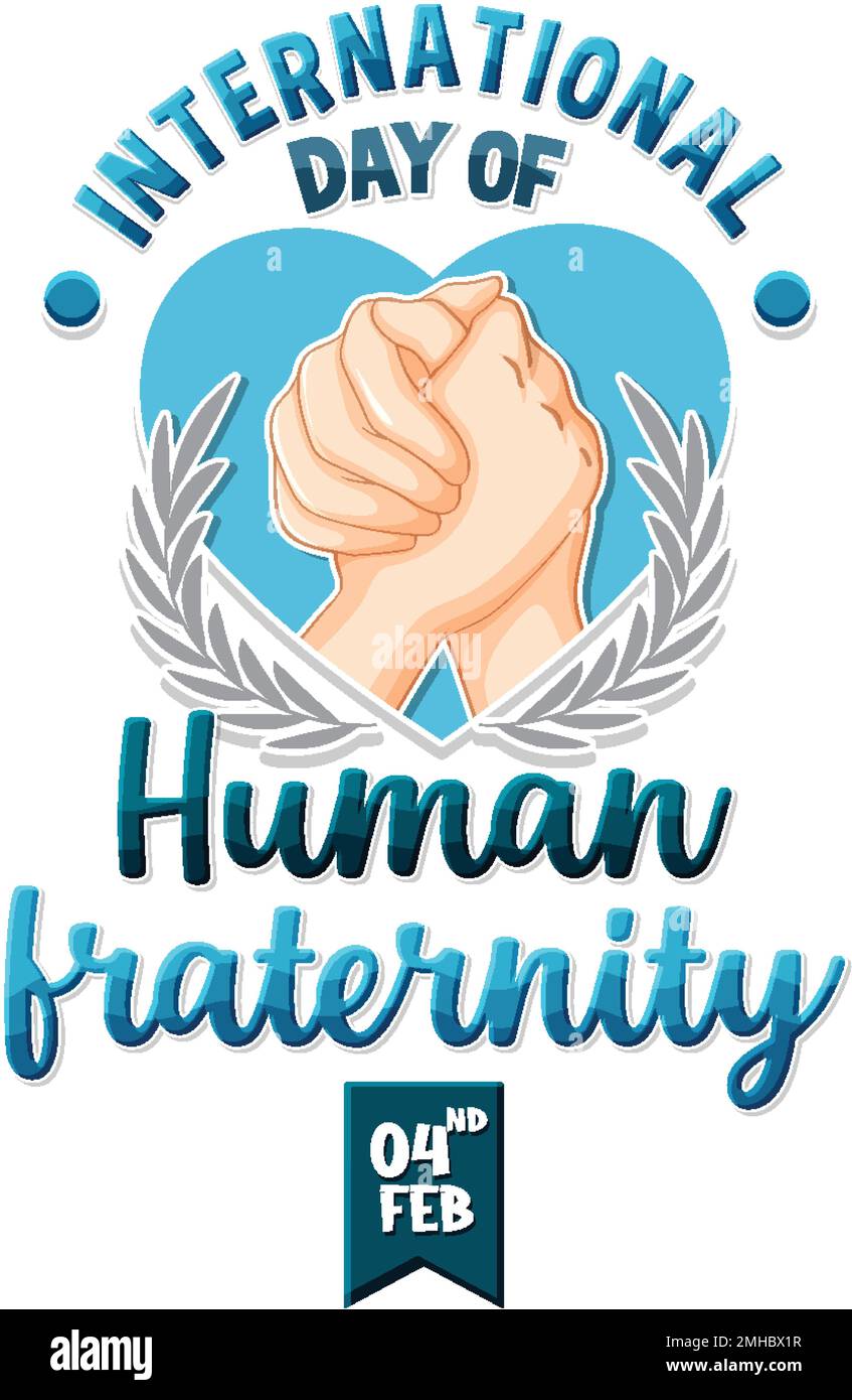 International day of human fraternity illustration Stock Vector Image