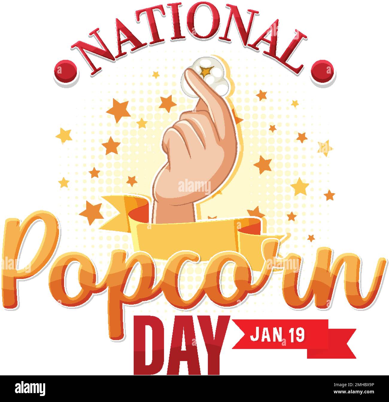 National popcorn day banner design illustration Stock Vector Image