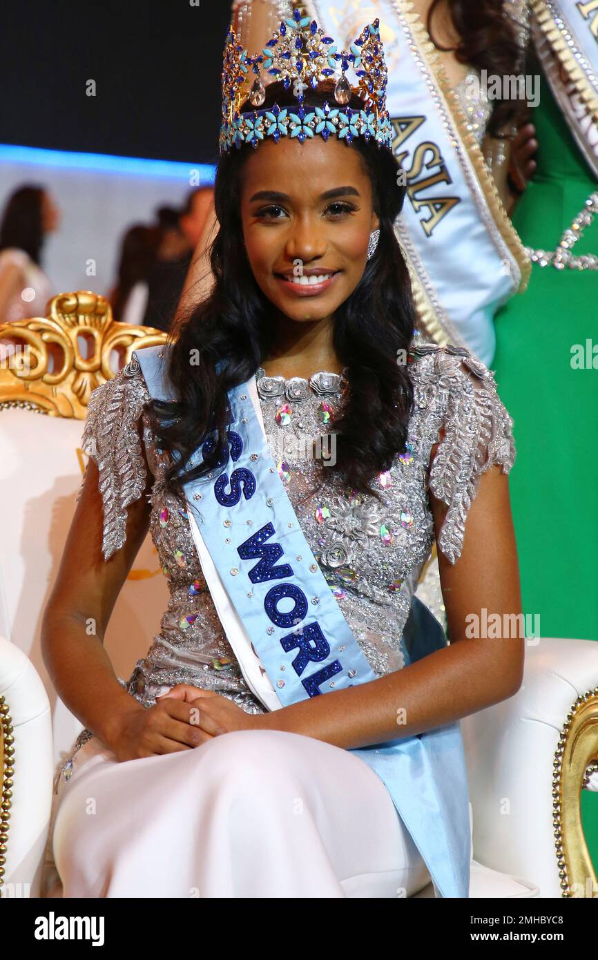 Winner Of Miss World 2019, Toni-Ann Singh Of Jamaica, Front Centre ...