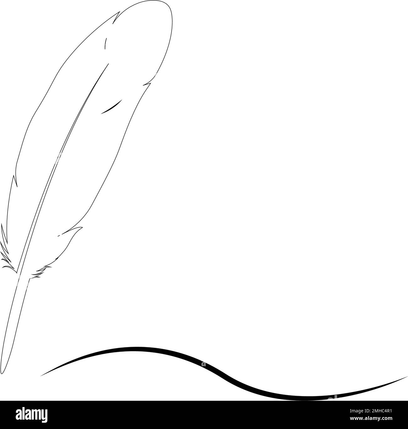 feather quill pen icon,classic stationery illustration Stock Vector ...