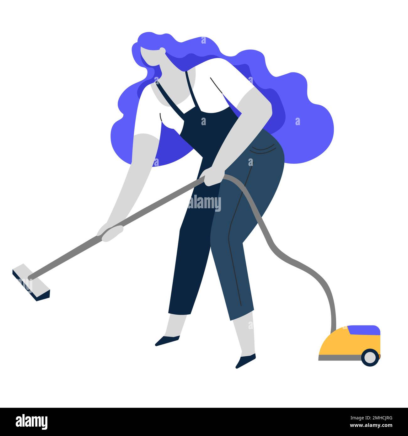 Vacuum cleaning, clean service or housewife, household chore Stock