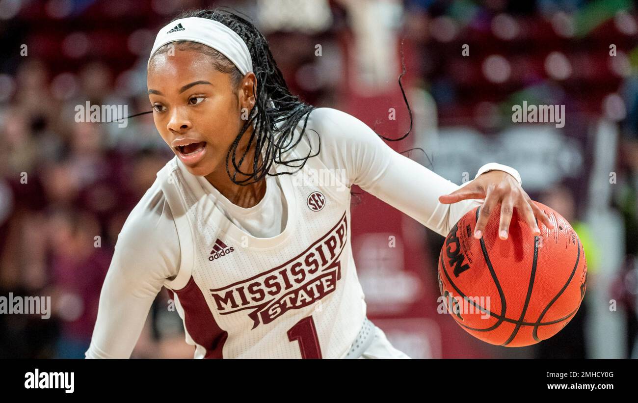 Mississippi State guard Myah Taylor (1) during the first half of an