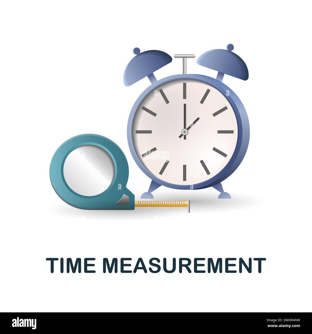 Time Measurement icon. 3d illustration from measurement collection. Creative Time Measurement 3d icon for web design, templates, infographics and more Stock Vector