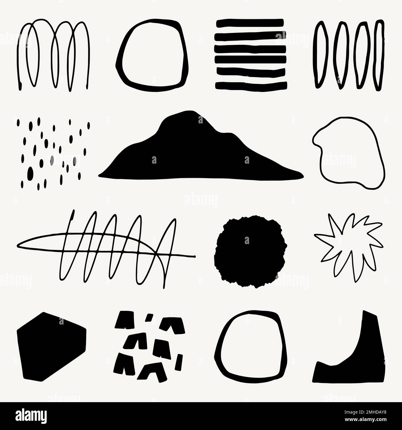 Black and white design elements vector Stock Vector Image & Art - Alamy