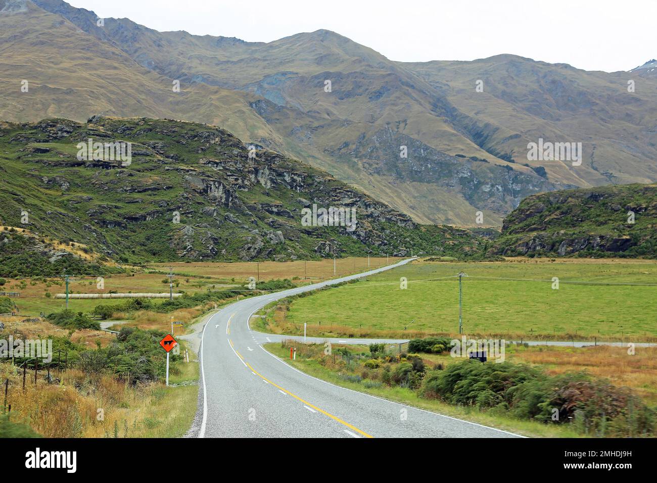 Road to Matukituki Valley - New Zealand Stock Photo
