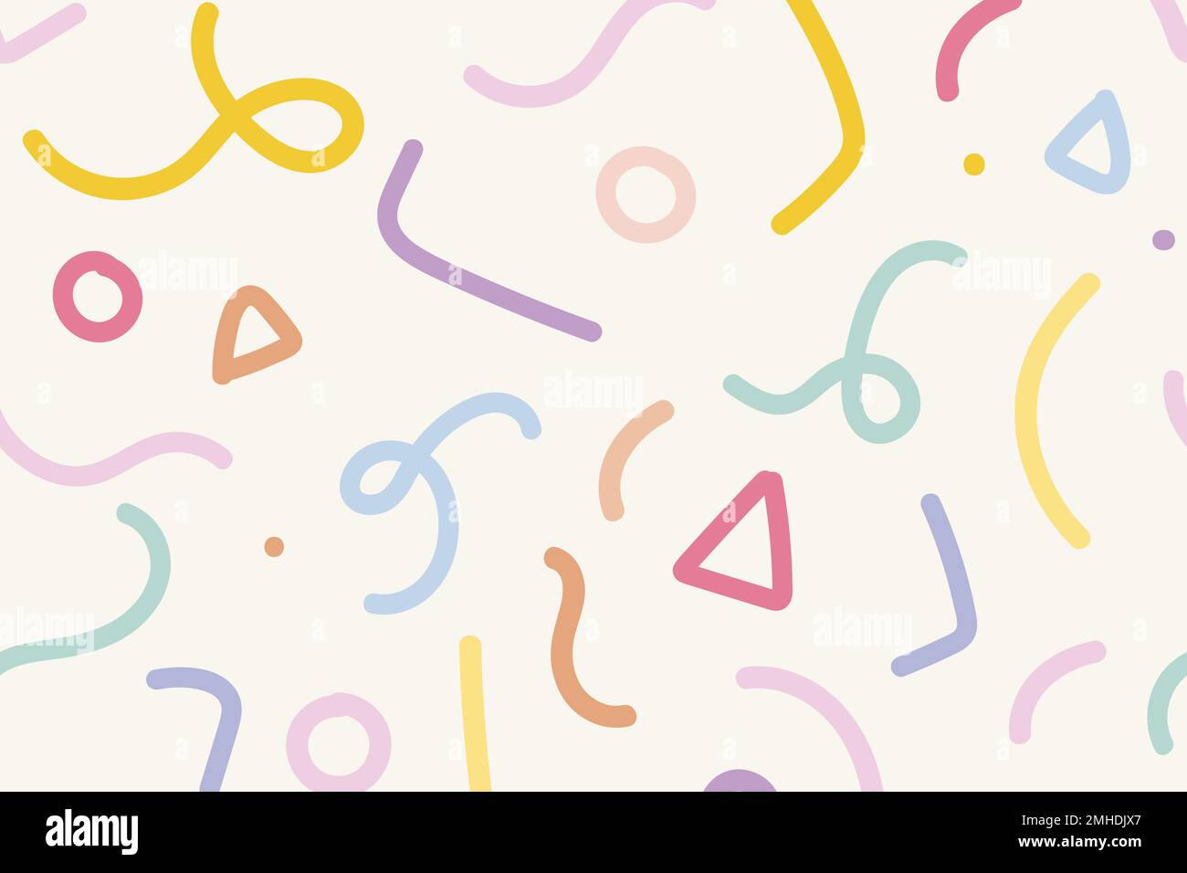 Background seamless pattern vector with cute memphis Stock Vector