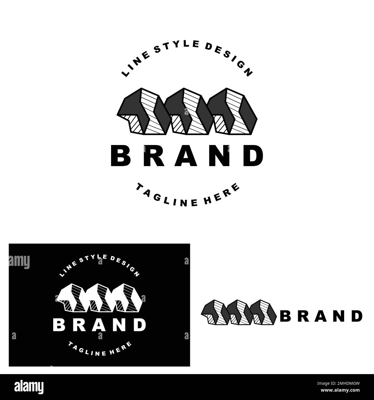 Stone Logo, Gem Line Stone Design, Diamond, Crystal, Simple Elegant