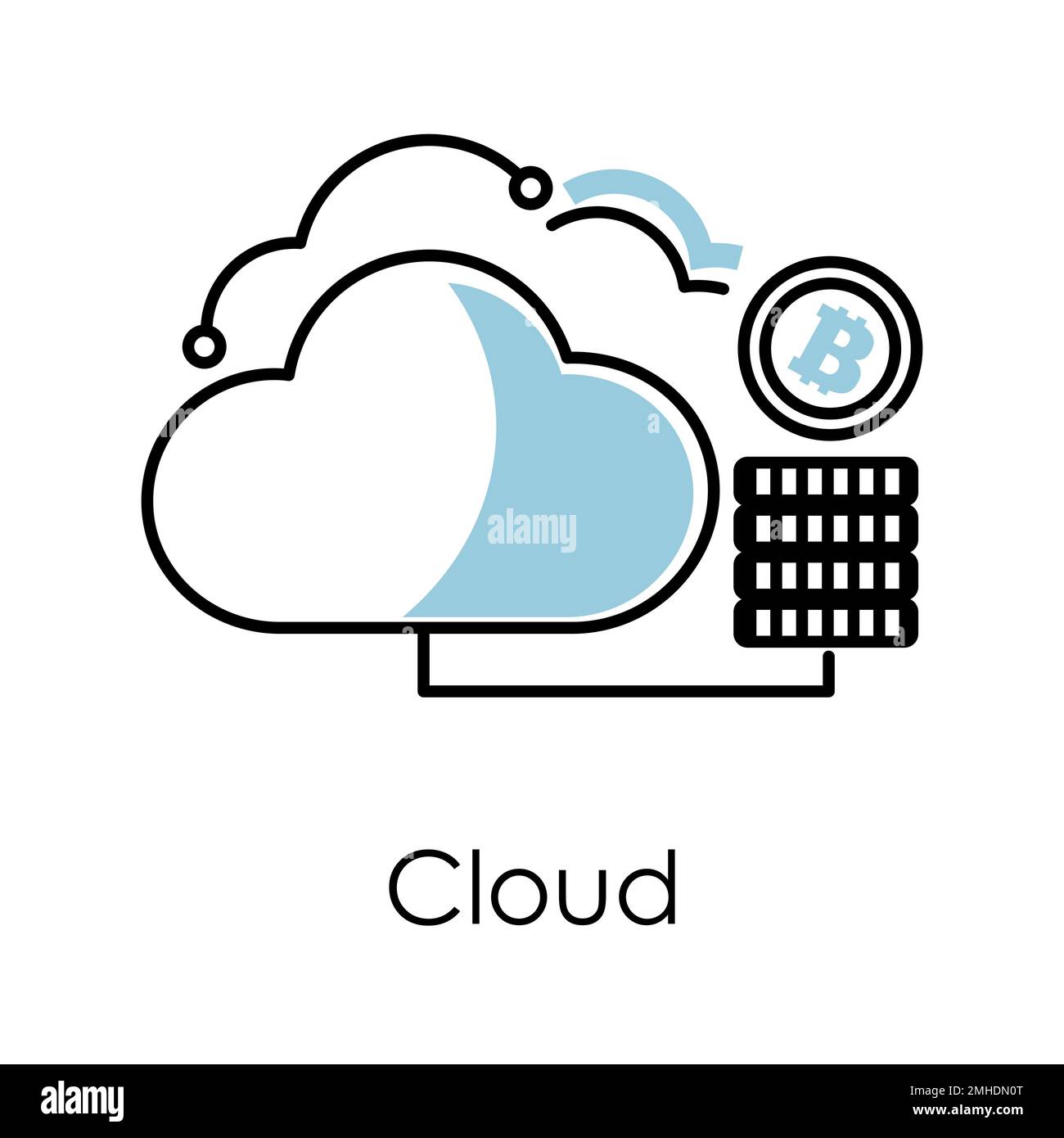Cryptocurrency cloud mining service Stock Vector Images - Alamy