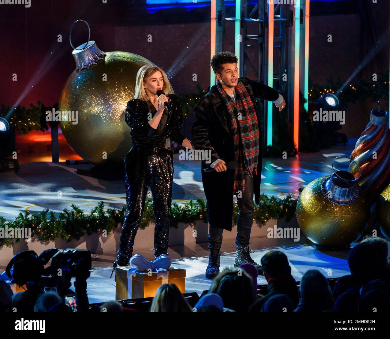 Julianne Hough performs during the 87th annual Rockefeller Center