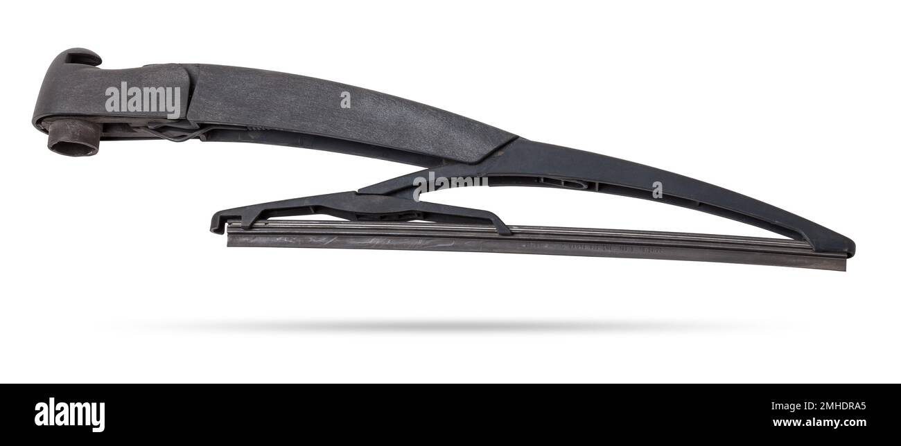 Black rear wiper for car windshield. Rain protection. Spare parts