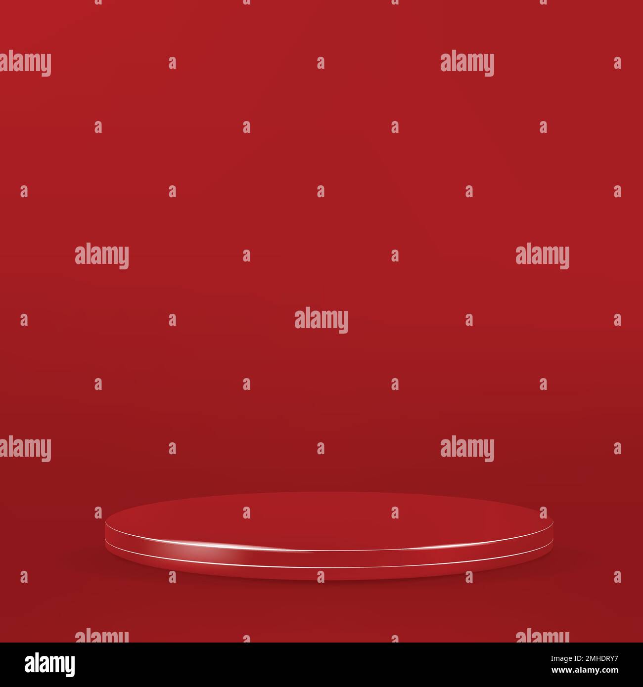 3D product backdrop vector with display podium in red tone Stock Vector