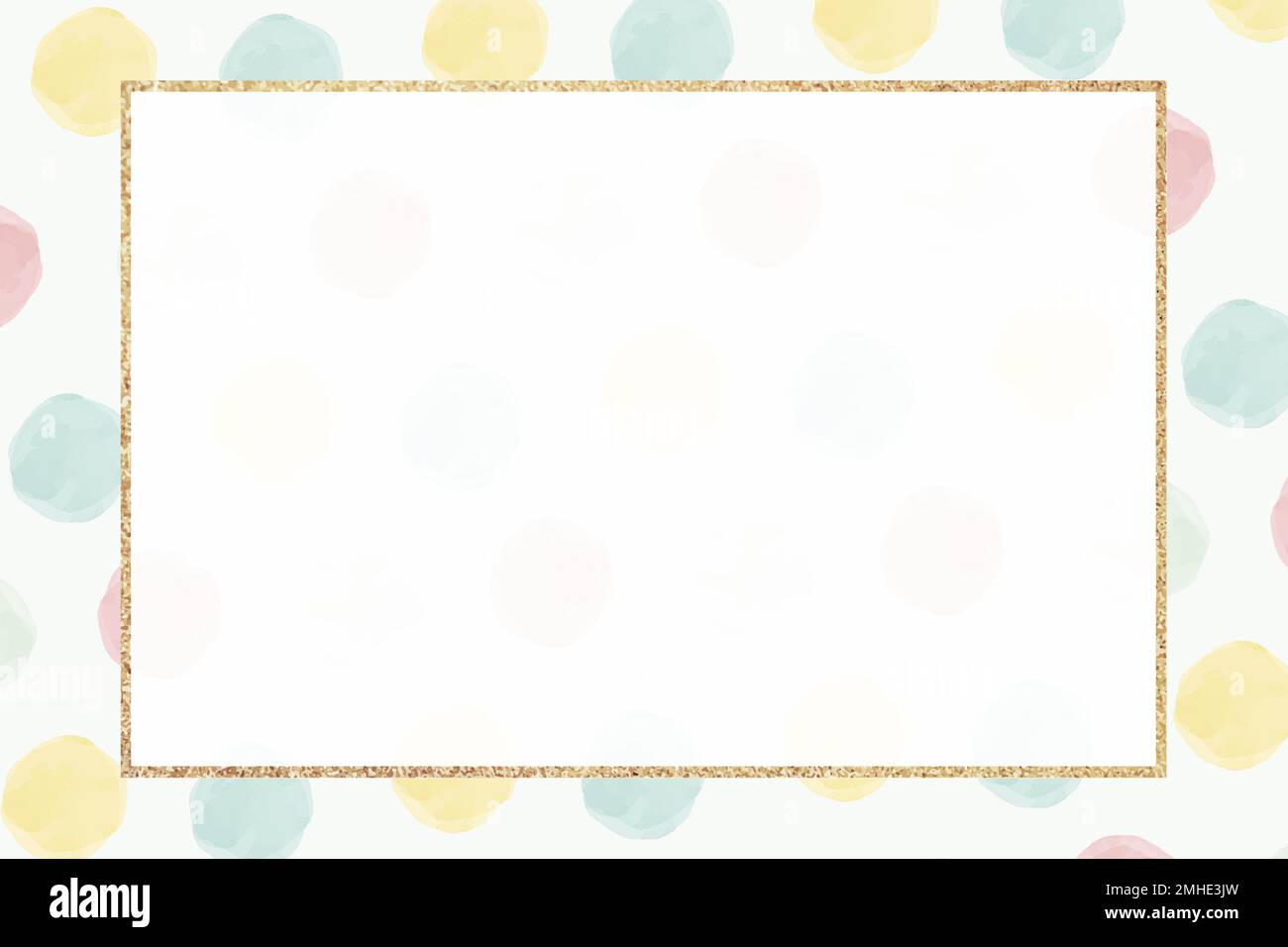 Blank colorful golden frame seamless pattern vector Stock Vector