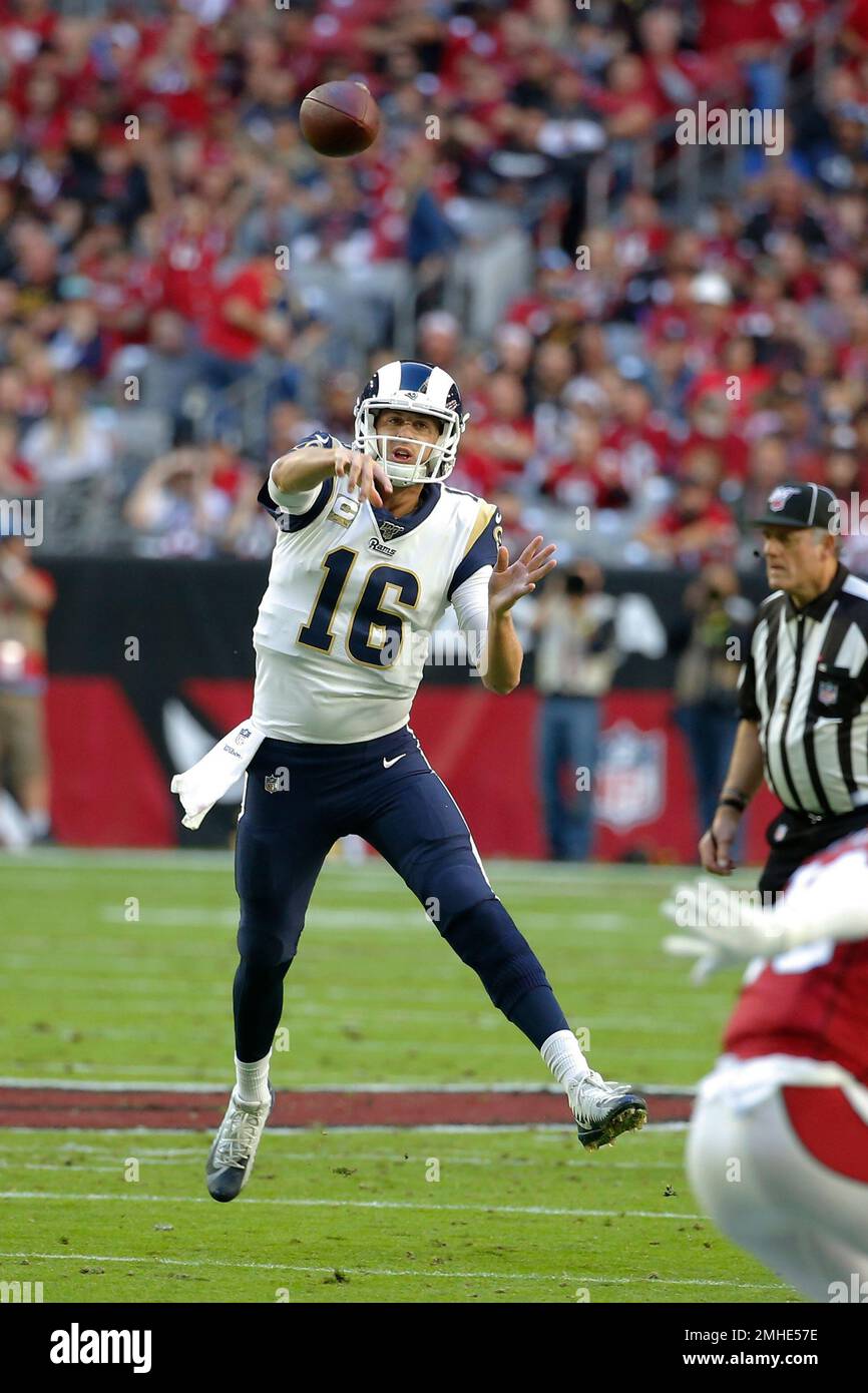 Los Angeles Rams quarterback Jared Goff (16) during an NFL football