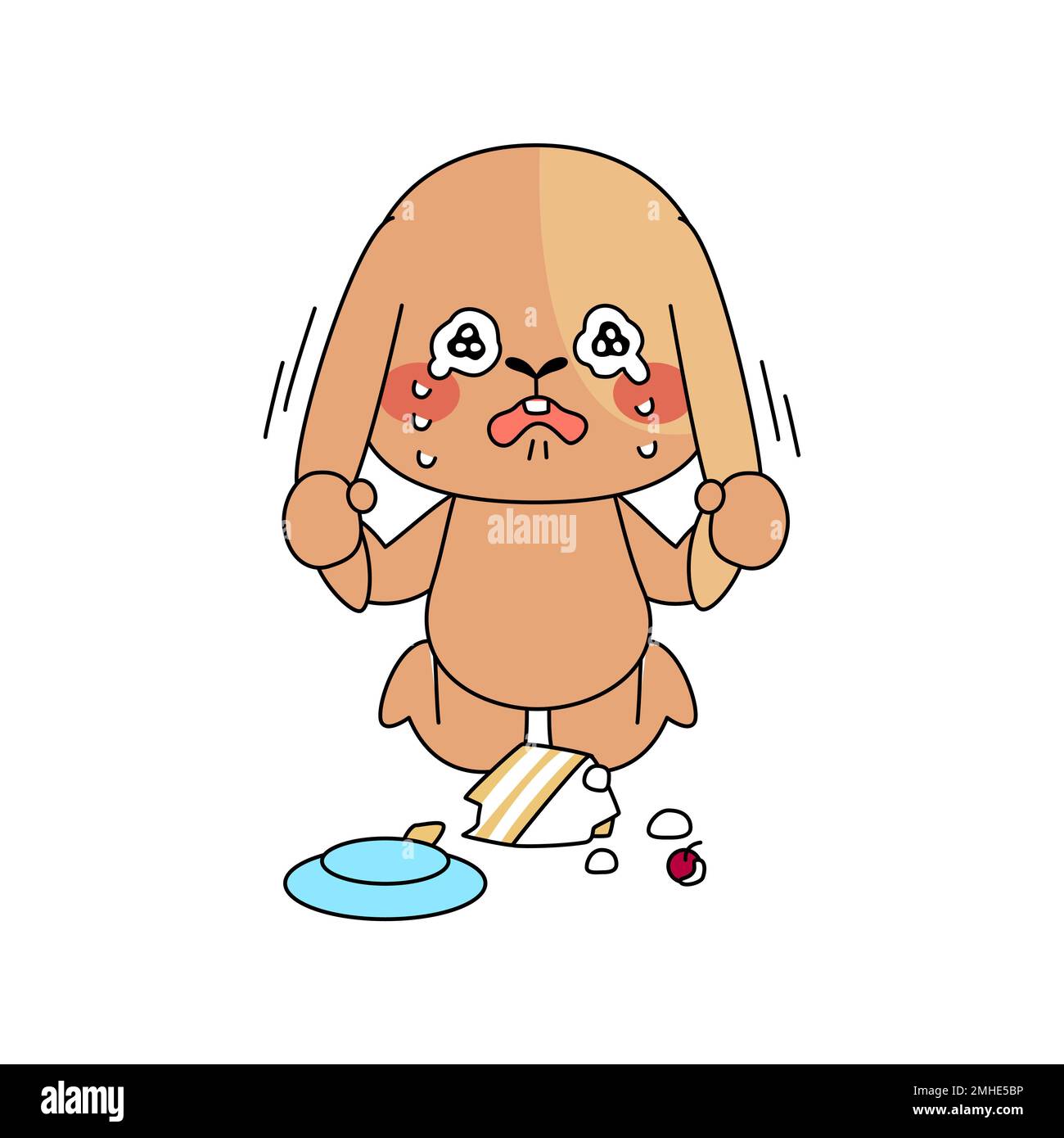 cute emoji rabbit character embarrassing Stock Photo Alamy