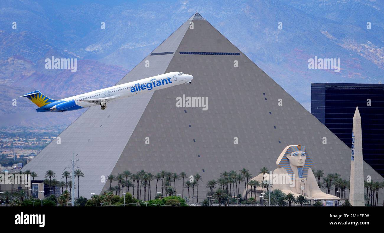 FILE In this May 9, 2013, file photo, an Allegiant Air jetliner flies