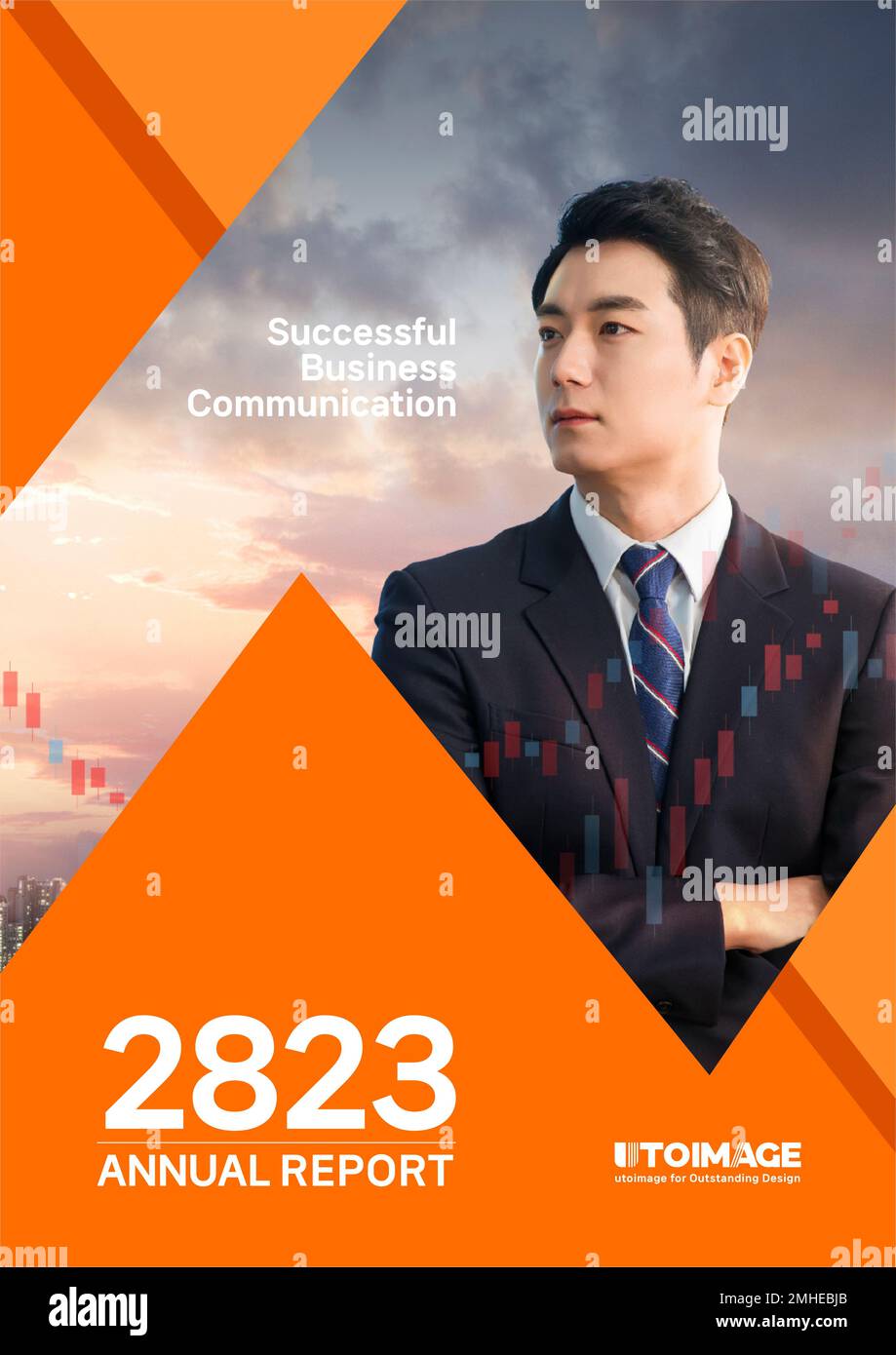 graphic annual business report cover Stock Photo Alamy