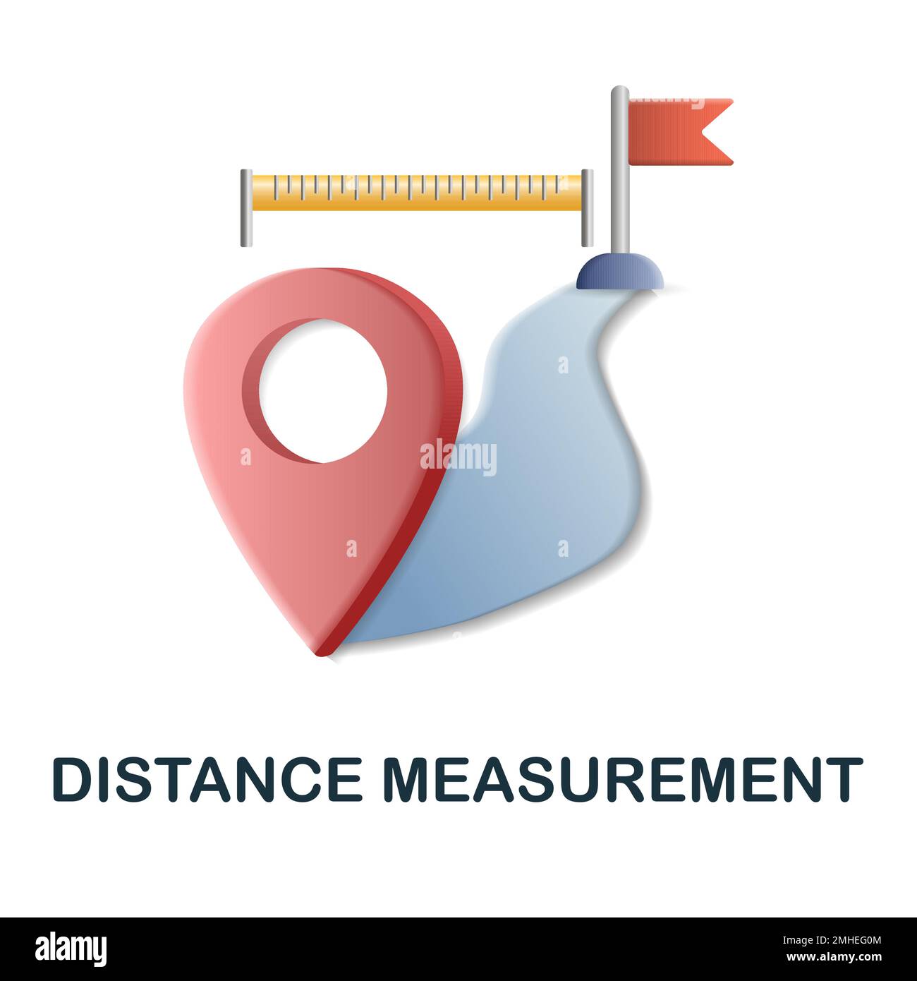 Distance Measurement icon. 3d illustration from measurement collection. Creative Distance