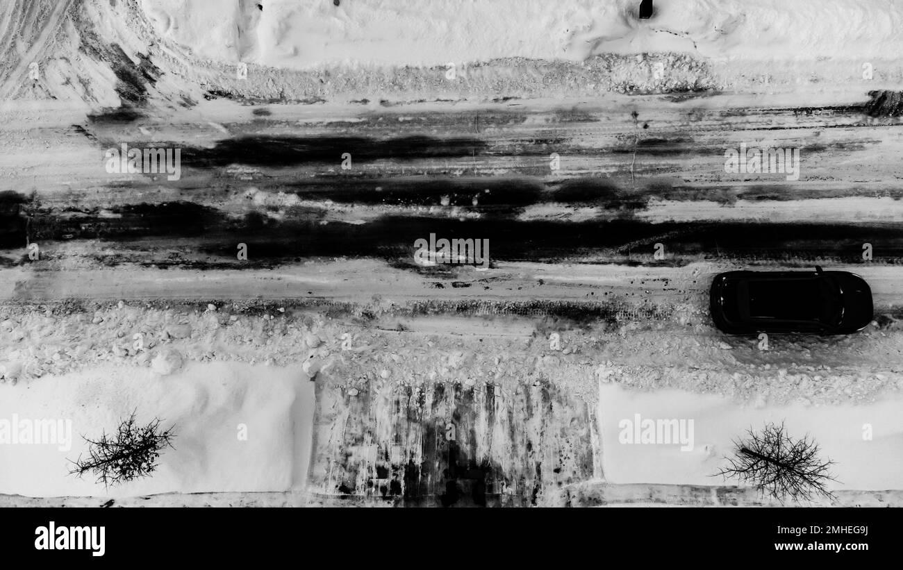 Driveway blocked Black and White Stock Photos & Images - Alamy