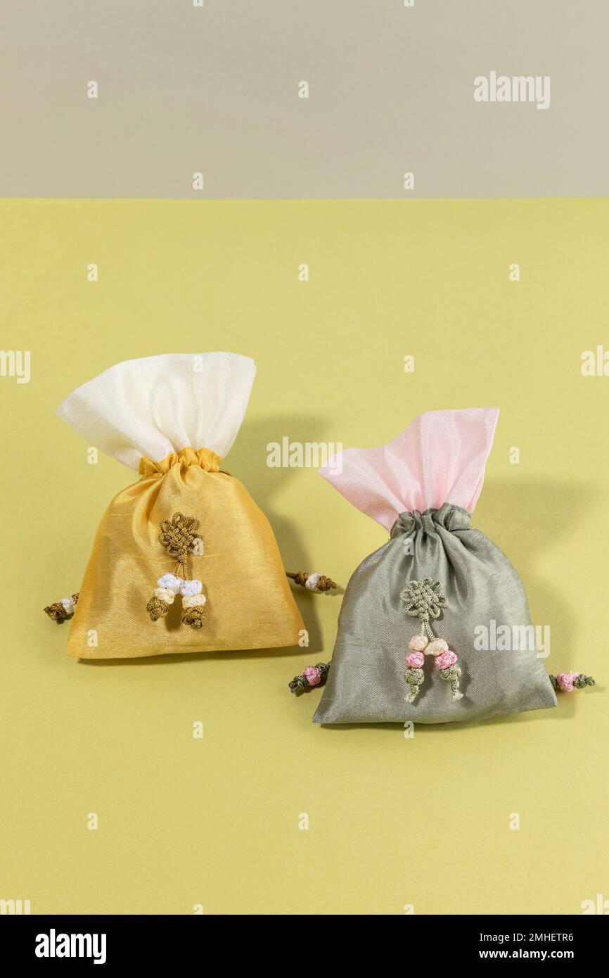 collection of korean traditional objects lucky bag Stock Photo Alamy
