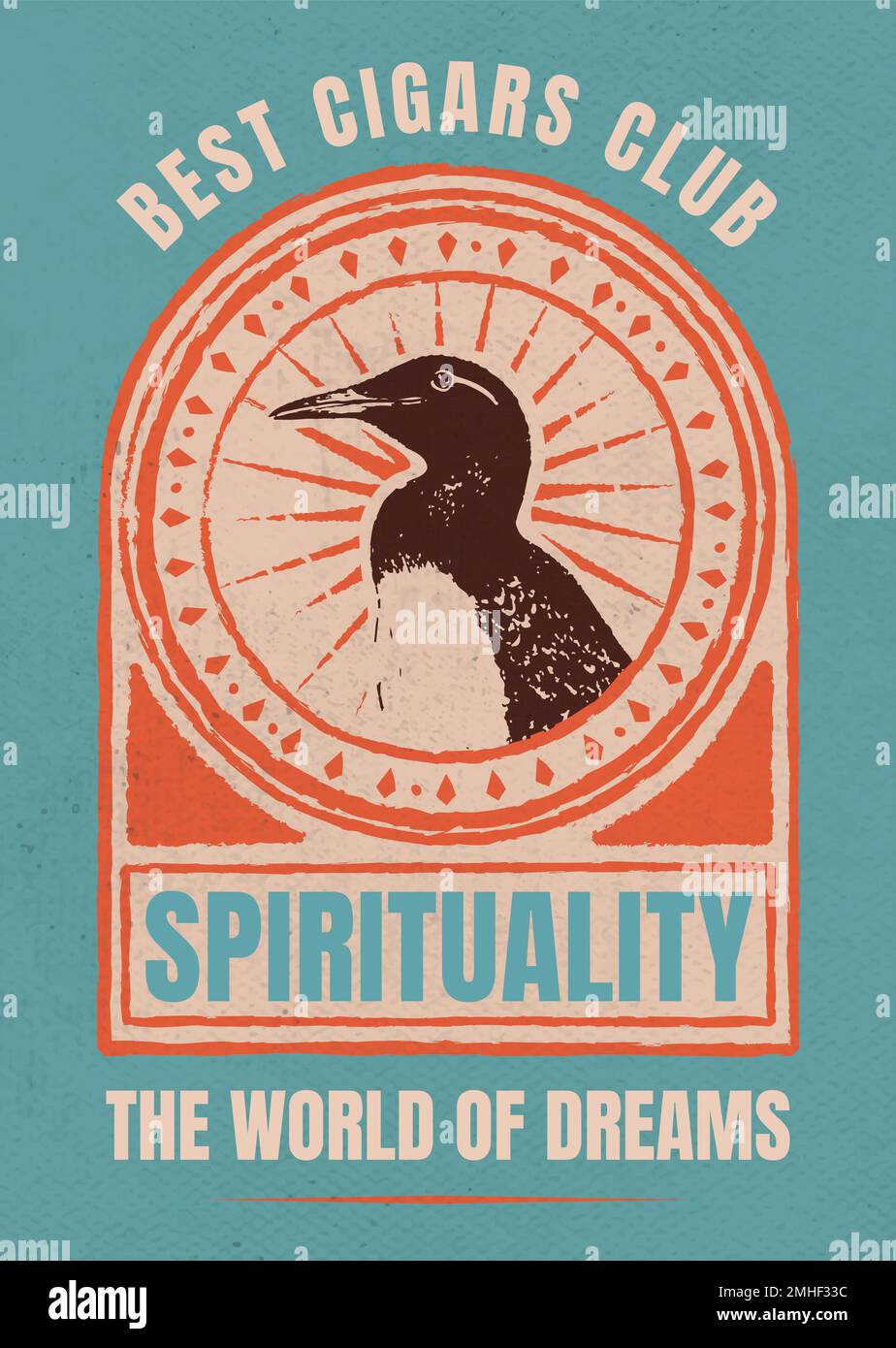 Retro cigar store poster vector editable template Stock Vector Image