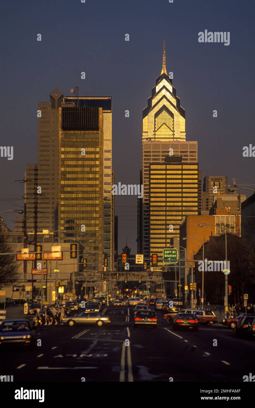 1989 HISTORICAL MARKET STREET PHILADELPHIA PENNSYLVANIA USA Stock Photo