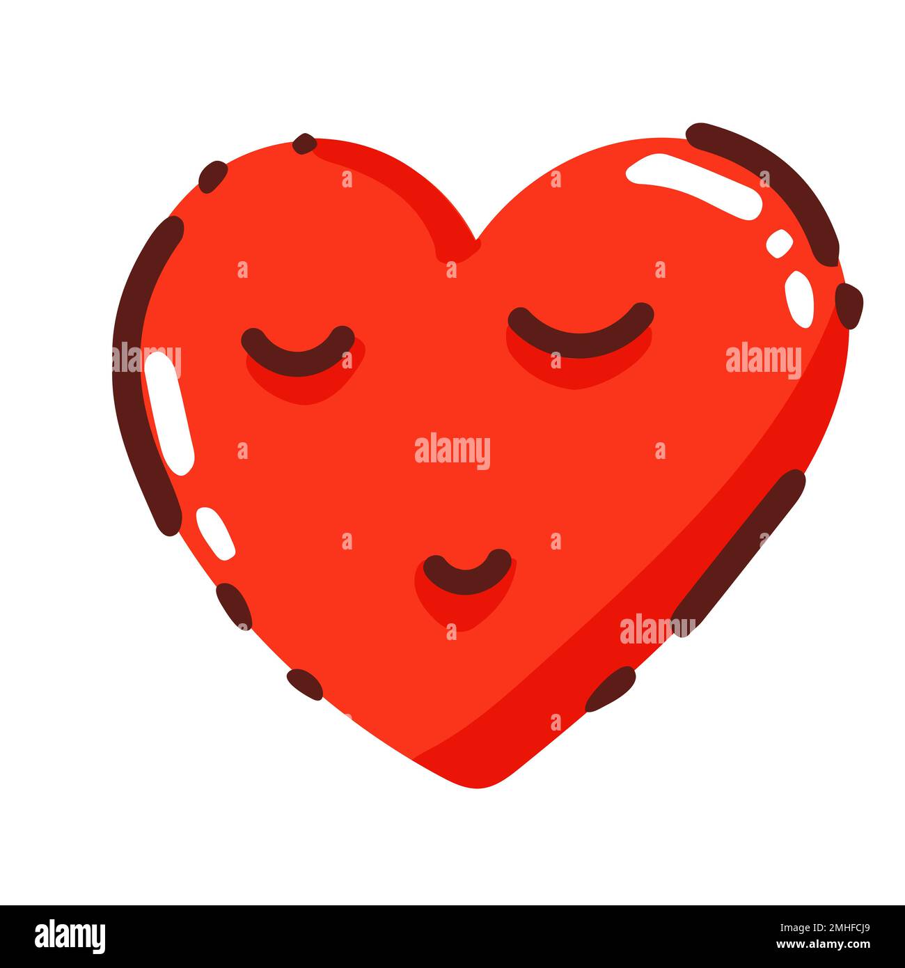 smiling emoji in the shape of a heart Stock Vector Image & Art - Alamy