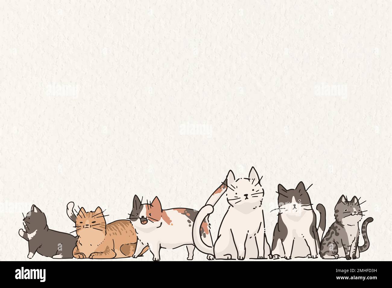 Cat  lover pattern background template vector Stock Vector